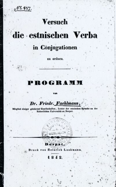 F. R. Faehlmann 1842